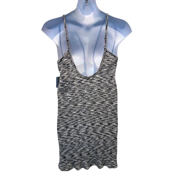 O'NEILL WOMENS SIZE LARGE MORETTE SPACEDYE KNIT TANK DRESS WHITE BLACK NEW! - Picture 2 of 11